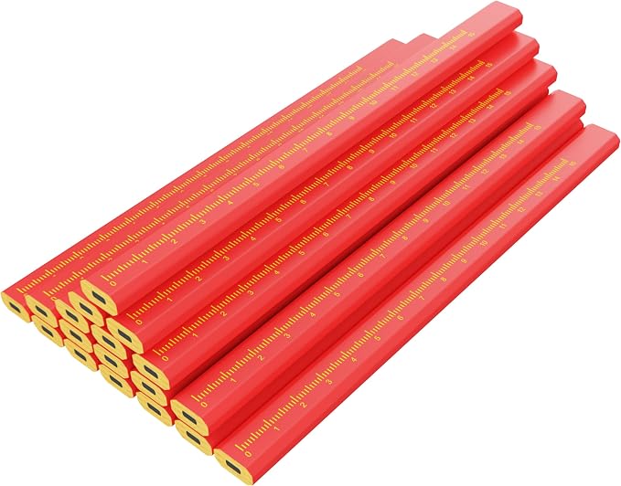 Carpenter Pencils for Construction Woodworking Scriber Marking Tool Heavy Duty Contractor Building Pencil (25 PCS)