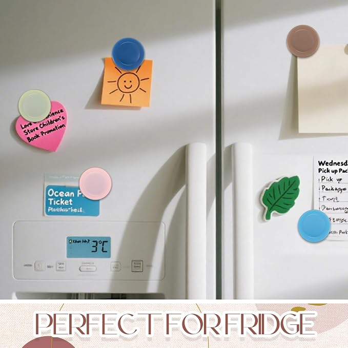 Outus 45 Pcs Retro Color Round Whiteboard Magnets 3 cm Refrigerator Magnets Back to School Dry Board Mini Fridge Teacher Supplies for Home Offices School Class
