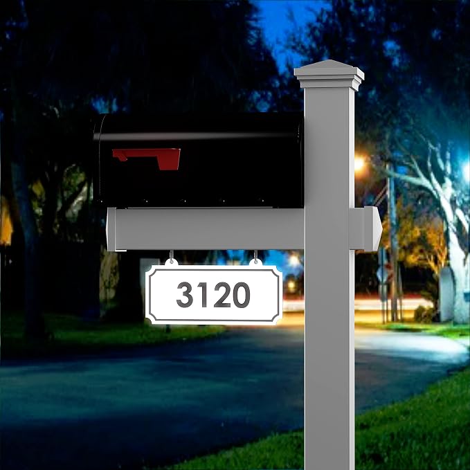 The Harrison Vinyl/PVC Mailbox Post - White (Includes Mailbox)