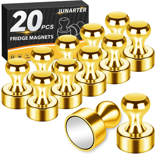 20 Pack Refrigerator Magnets - Magnetic Push Pins, Perfect for Whiteboard, Map, Office, Fridge & Kitchen Use
