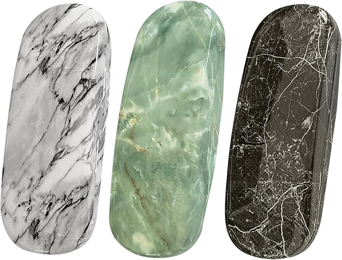 HSYMQ 3PCS Glasses Case, Eyeglasses Case Hard Shell, Reading Hard Glasses Cases for Women Men