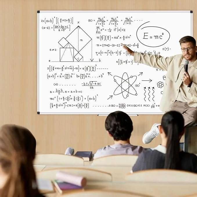 XBoard Magnetic Dry Erase Board 72 x 48 Inches Wall-Mounted, 6'x4' Whiteboard with Marker Tray, Aluminum Frame White Board for School Office and Home
