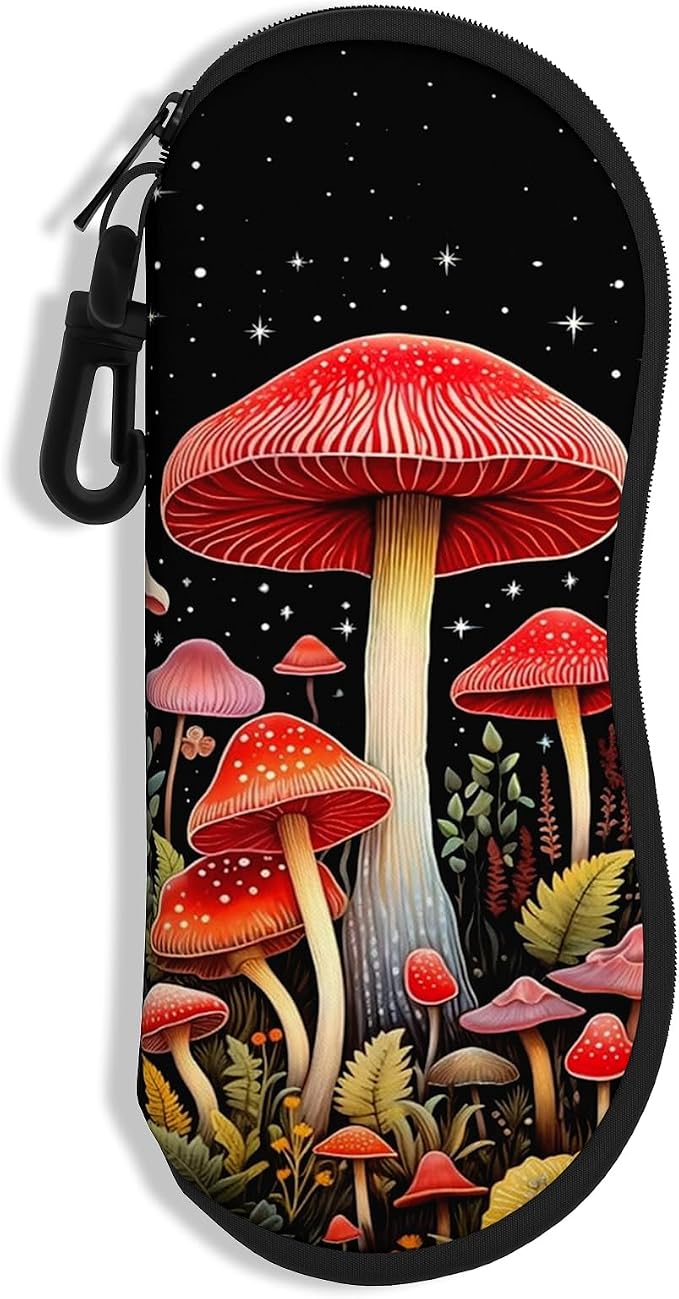 Sunglasses Soft Case, Ultra Light Portable Neoprene Zipper Glasses Case for Men Women