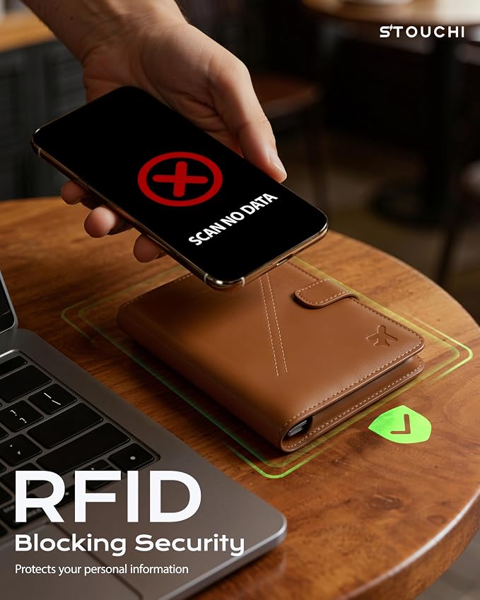 Stouchi AirTag Passport Holder with Pull Strap, RFID Blocking Magnetic Case | Patented 1-sec Pull Strap; Detachable Magnetic Card Wallet; Zero-rattle AirTag Slot; Certified RFID Blocking; Ultra-slim