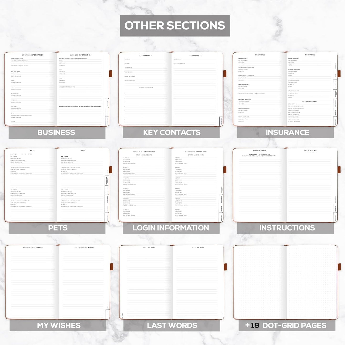 Clever Fox End of Life Planner – Final Arrangements Organizer for Beneficiary, Will Preparation, Last Wishes & Funeral Planning, A4 (Brown)