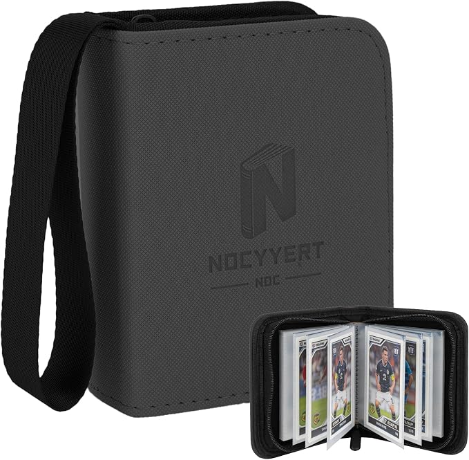 Trading Card Binder, Mini 1-Pocket Trading Card Binder with 20 Pages, Portable Card Album Holds 40 Cards for TCG, MTG, Sports Cards & Game Cards etc(Black)