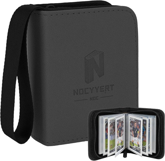 Trading Card Binder, Mini 1-Pocket Trading Card Binder with 20 Pages, Portable Card Album Holds 40 Cards for TCG, MTG, Sports Cards & Game Cards etc(Black)