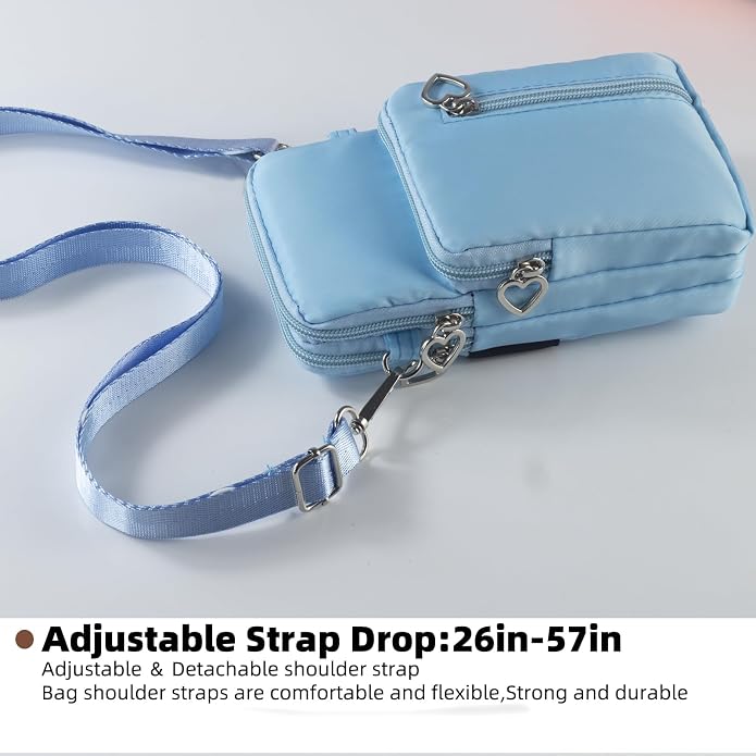 Small Crossbody Bag for Women - Mini Phone Purses with Crossbody Strap and Wallet - Nylon Arm Bag