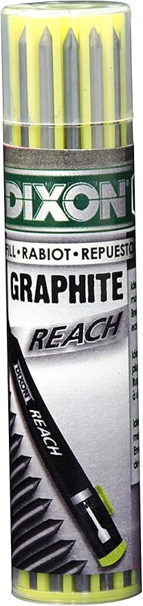 Dixon Industrial REACH- Deep Hole Mechanical Pencil with Lead Refills included, Yellow (14301)