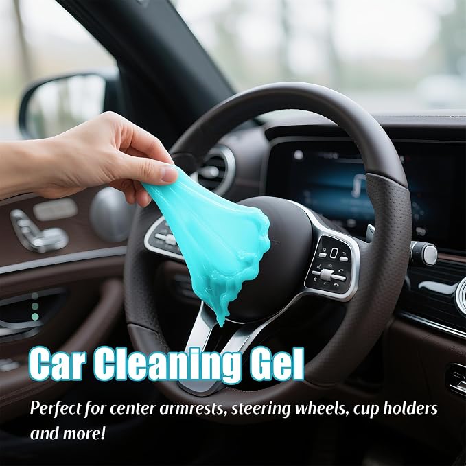 ASFSKY Car Cleaning Gel, Mint | Cleaning Putty for Car Interior, Keyboard Dust Remover, Universal Cleaning Gel, Blue, 1 Pack