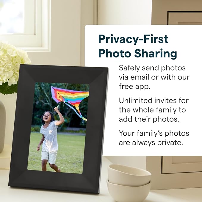 Skylight Digital Picture Frame 2 – 10" Full HD Wi-Fi Touch Screen, 16GB Digital Photo Frame, Load Photos & Videos Directly from Phone, Anti-Glare – Ideal for Personalized Gifting, Black