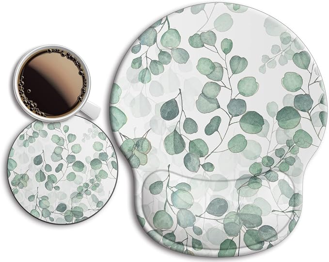 Ergonomic Mouse Pad with Wrist Rest Support,Gel Mouse Pads for Desk | Big Mousepad With Coaster Non-slip & Pain Relief for Computer, Home&Office Desk Decor