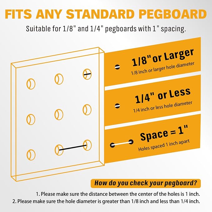 ELEAD 301-Piece Pegboard Hooks Kit, Peg Board Organizer Accessories with Bins for Organizing Various Tools, Fit 1/8 or 1/4 inch Pegboard for Hanging Storage, Garage, Workshop & Craft Room