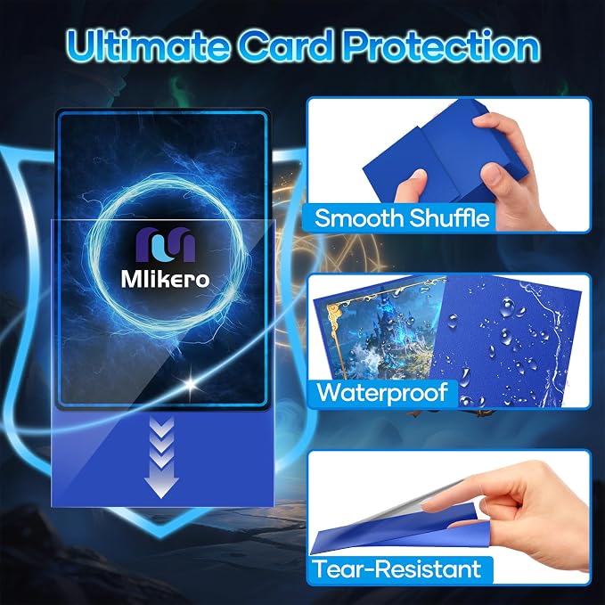 500 Count Matte Card Sleeves - Deck Protectors for MTG, Baseball, Sports & Game Cards (Matte Blue)