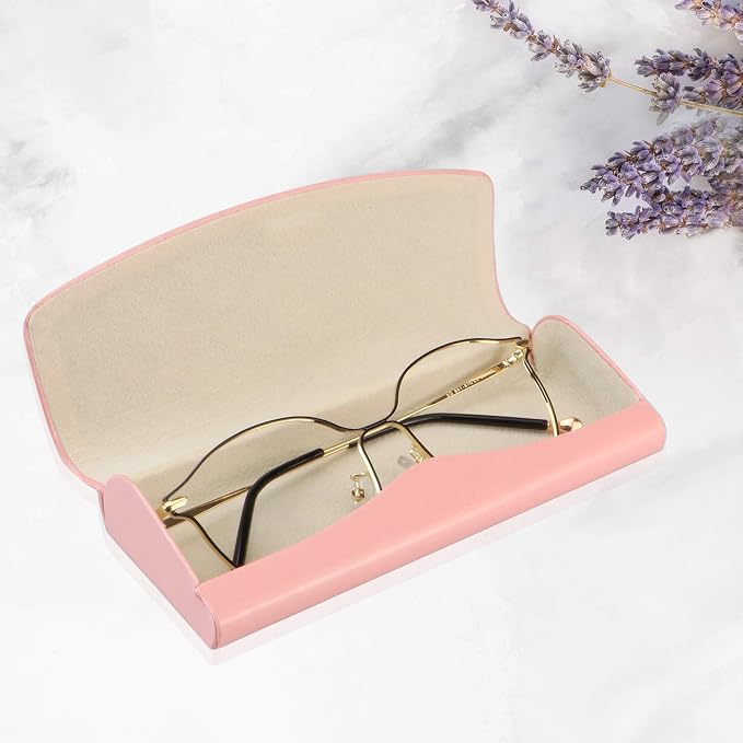 LifeArt Eyeglass Case Hard Shell, Portable Sunglass Case, Fashionable PU Leather Eyeglass Case, Lightweight