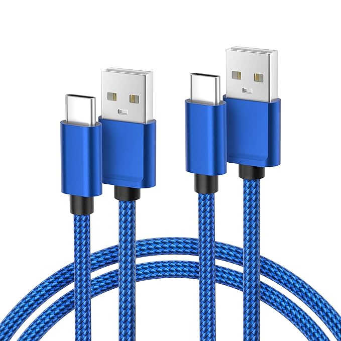 Basesailor USB Type C Charger Cable 6.6FT 2Pack,Charging Cord for iPhone 16 Pro Max,Kindle Fire HD 7 12th,10 9th,8 10th 2020,Paperwhite 11th 2021 Generation,iPhone 17 16,Galaxy S25 S24,Tab S10,A55 A54