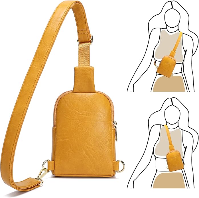 Lightweight Small Crossbody Sling Bag for Women | Mini Travel Purse,Multi-pocket with Card Slots,Durable Vegan Leather,Everyday Carry