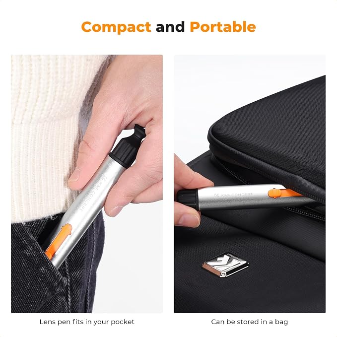 K&F CONCEPT Multifunctional Lens Cleaning Kit for Bluetooth Earphones | Cleaning Pen,Cleaning Stripper X3,Flocking Sponge X3,Soft Brush Head,Chamois Carbon Head,Aluminum Alloy Pen Body,MP02
