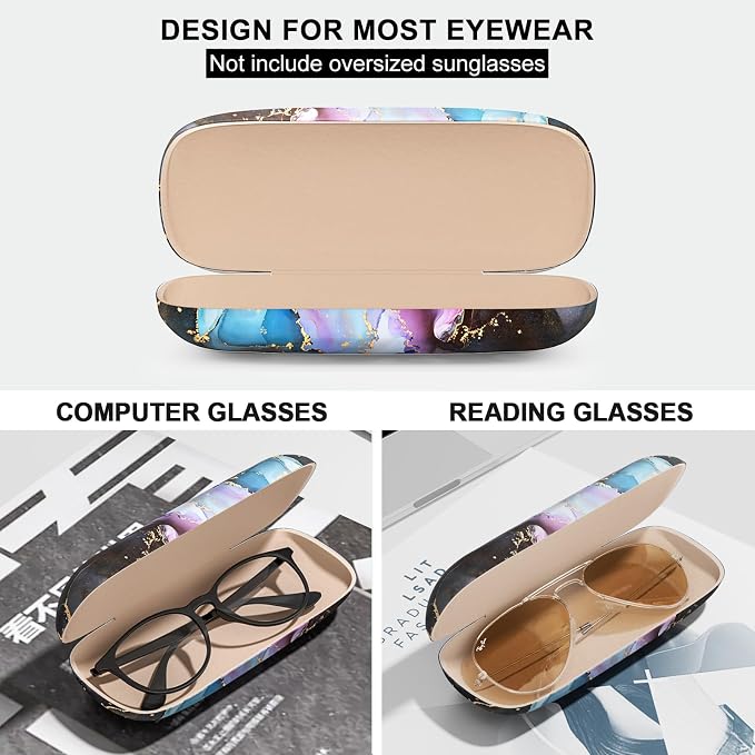 Eyeglasses Case, Hard Shell Protective Case for Glasses, Unisex for Women Men