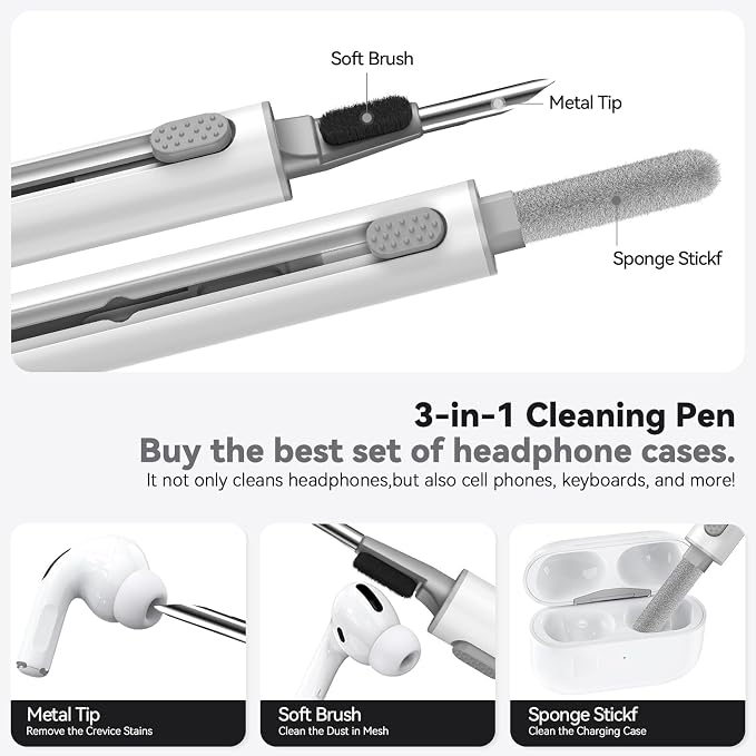 Ljusmicker for AirPods Pro 3 Case 2025 with Cleaner Kit,Light Lilac | Soft Silicone Protective Cover for Apple AirPod Pro 3rd Generation Case with Keychain for Women Men,Shockproof