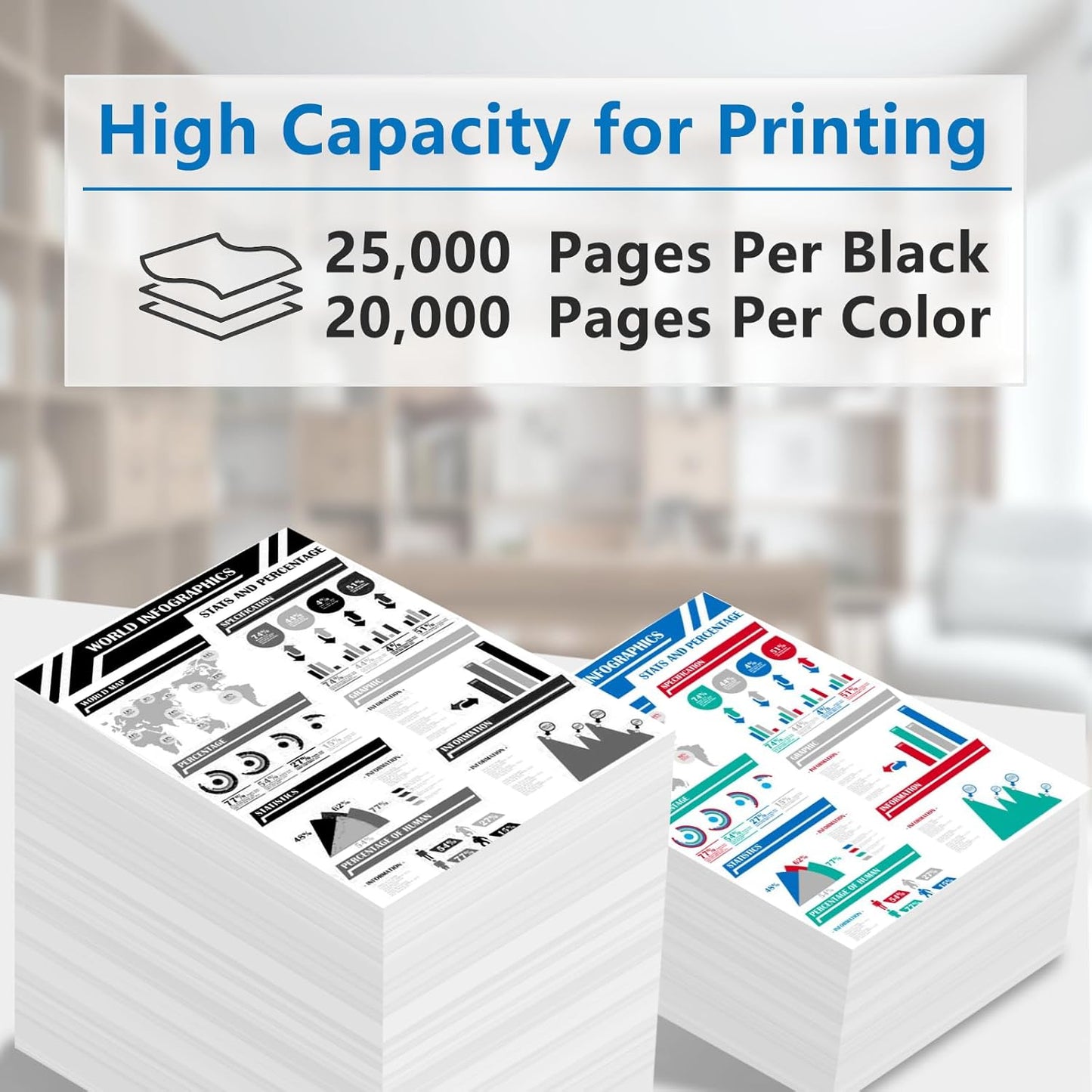 High Yield GPR-58 GPR58 Toner Cartridge for Canon Imagerunner Advance iR-ADV C256 C256iF C257 C257iF C356 C356iF C357 C357iF Printers (Black Cyan Magenta Yellow)