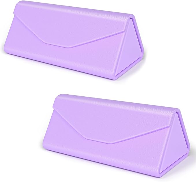 Sunglasses Case, Foldable Glasses Case, Magnetic PU Leather Hard Shell Folding Eyeglass Holder Box, Collapsible Unisex