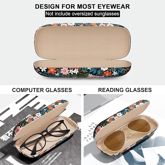 Eyeglasses Case, Hard Shell Protective Case for Glasses, Unisex for Women Men
