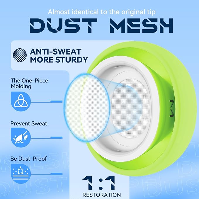 Inesore 4 Pairs Replacement Ear Tips for AirPods Pro 2nd/1st (Fluorescent Green)