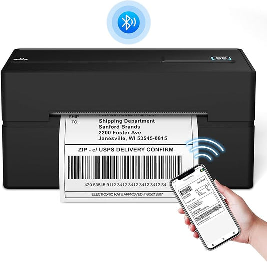 PeriPage Bluetooth Thermal Shipping Label Printer,Wireless 4x6 Shipping Label Printer for Shipping Packages,Support iPhone iPad Android Windows & Mac,Used for Amazon, Ebay,Shopify, Etsy, USPS.