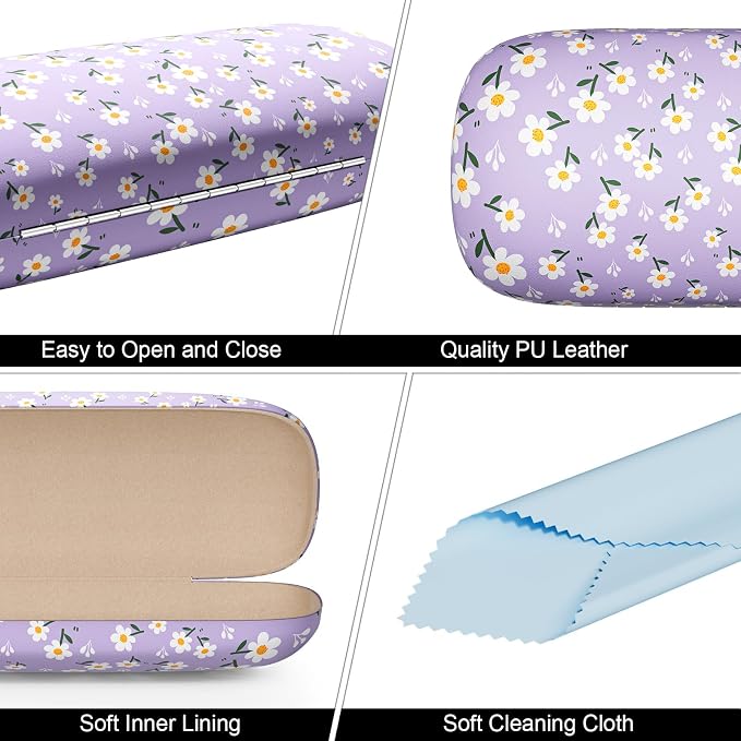 Eyeglasses Case, Hard Shell Protective Case for Glasses, Unisex for Women Men