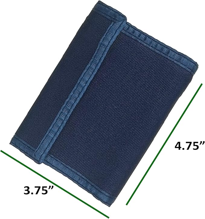 Sprocket Nylon Bifold Wallet with Zippered Pockets (Navy)