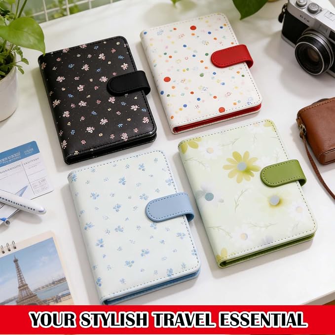Melsbrinna Rfid Passport Holder for Travel women/Men, Cute Passport Wallet Rfid Blocking Card Slots, Rfid Passport Cover/CaseTravel Wallet, Passport Book Holder (1, apple red)