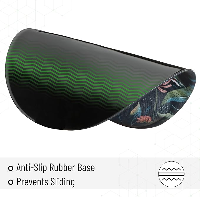 Mr. Pen- Ergonomic Mouse Pad with Wrist Rest, Midnight Bloom Design | Breathable Fabric with Memory Foam Cushion, Non-Slip Rubber Base, Gel Mouse Pad with Wrist Support