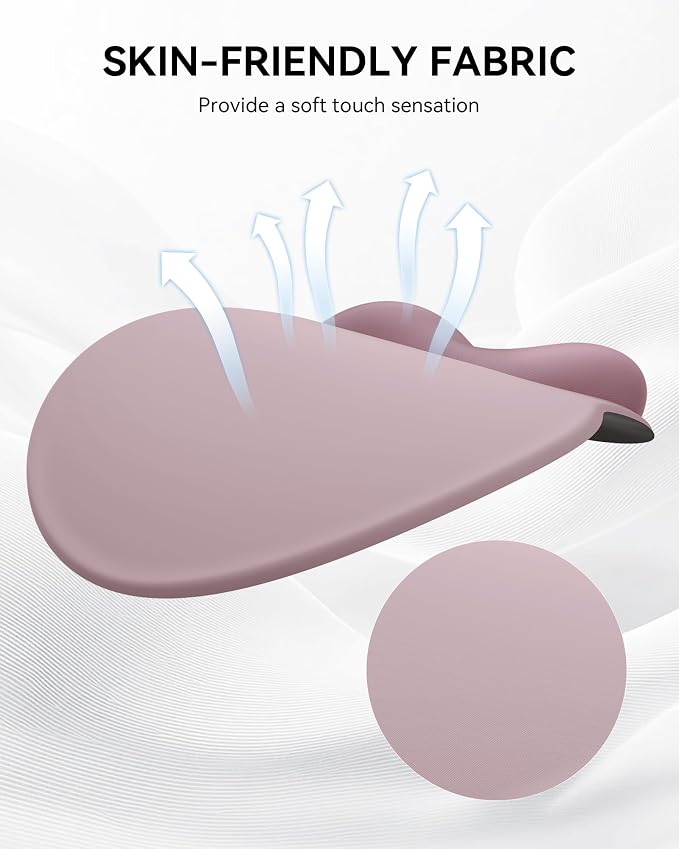 Mouse Pad with Wrist Rest for Desktop Large Ergonomic Mouse Mat(Rose Pink) | 10.6''L x 9''W Size, Gel Wrist Support, Non-slip Base, Washable Surface, Laptop Mousepad