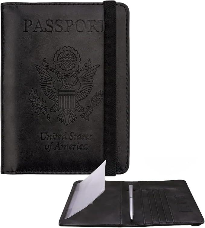 WALNEW Passport Holder for Travel, RFID Passport Wallet, Travel Essentials