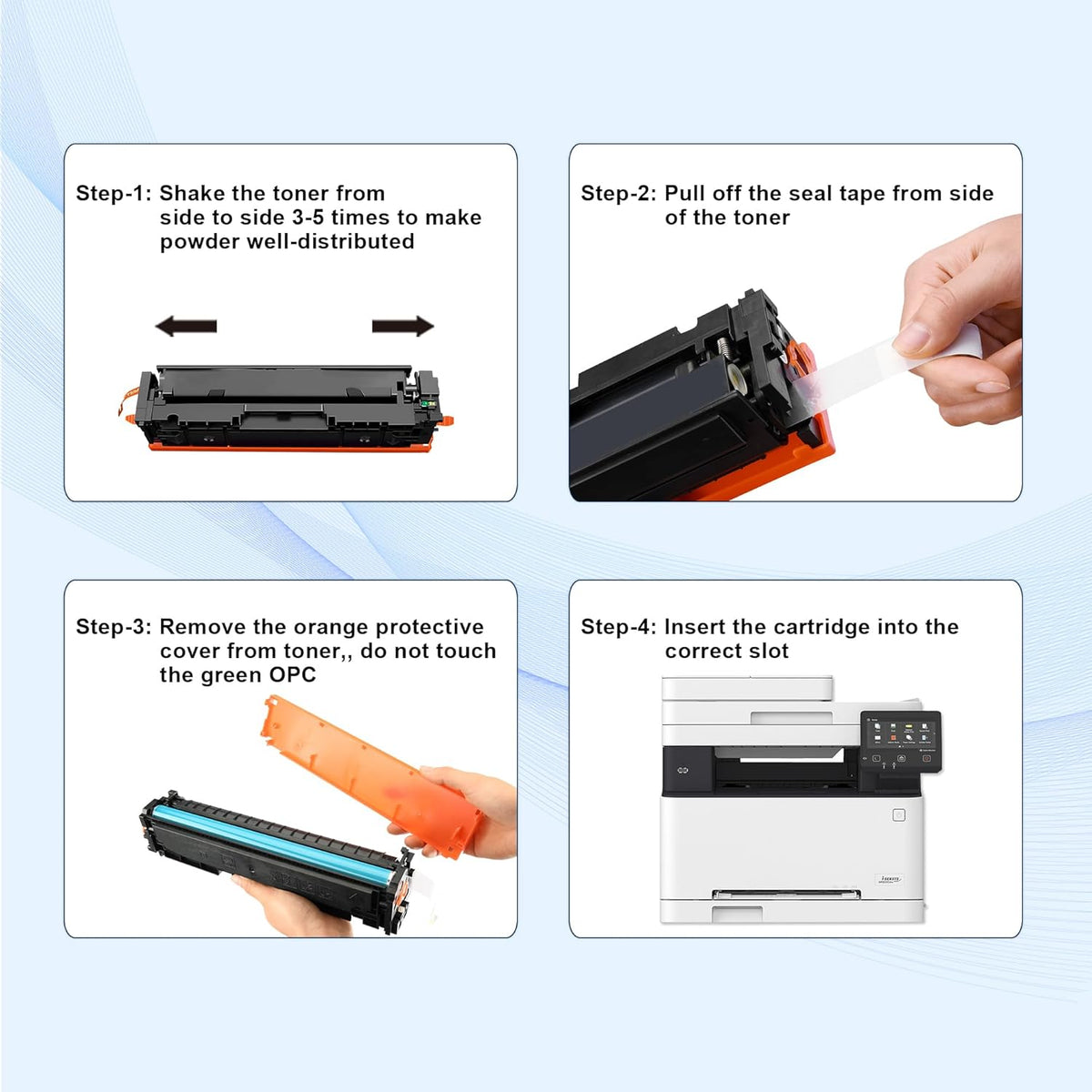 131A 131X Toner Cartridge 4 Pack Works with HP Laserjet Pro 200 Color M251nw,MFP M276nw (Black,Cyan,Yellow,Magenta)