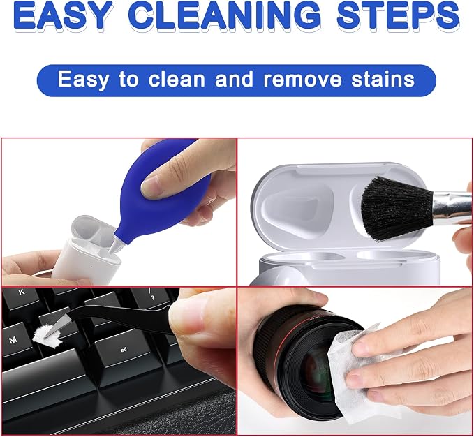 Cleaning Kit for iPhone, Cleaning Tool for Phone Charging Port Speaker | Electronic Cleaning kit Compatible with iPhone Airpods Earbuds Camera USB C Lightning Port ipad (140PCS)