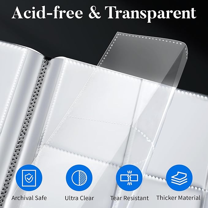 Card Binder 9 Pocket, Fabmaker 396 Pockets Trading Card Binder, Premium Collector Card Album for Standard Cards, Side Loading Card Collection Folder for Game Cards, Sport Cards, White