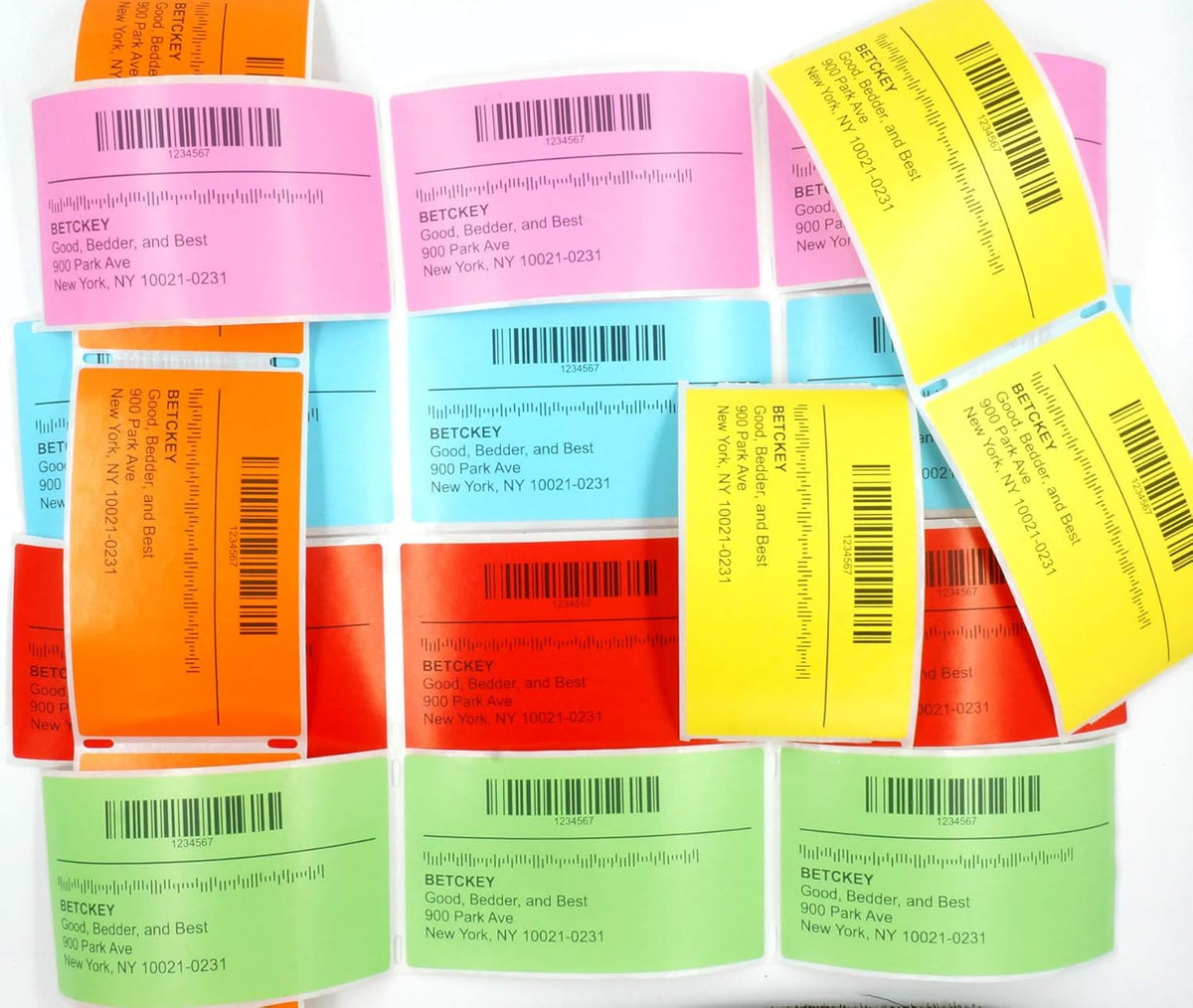 BETCKEY Colored Labels Compatible with Dymo 30346 (1/2" x 1-7/8") Library Barcode Labels, Compatible for Dymo LabelWriter Thermal 450, 4XL & Zebra Desktop Printers [1 Roll, Green]