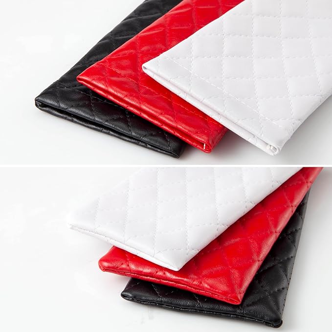 TRIUMPH VISION Eyeglass Case Glasses Case Soft Sunglass Pouch Sleeve 3 Pack | Slim Lightweight Alternative to Bulky Case, Leather Lined Protect Lens, Squeeze Easy to Use, Stylish Portable for Daily Use