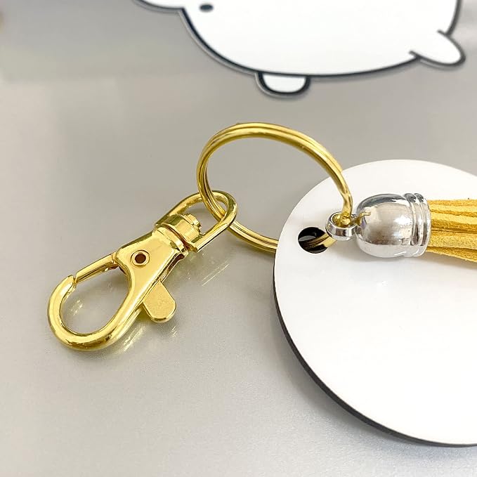 100PCS Swivel Snap Hooks with Key Rings, Premium Metal Swivel Lobster Claw Clasps Assorted Sizes (Large, Medium, Small) for Keychain Clip Lanyard, Jewelry Making, Crafts, Gold