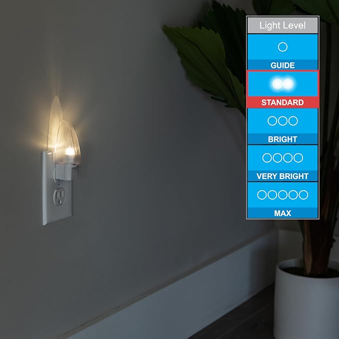 Lights by Night Plug in LED Night Light, Nightlight Plug into Wall, Dusk to Dawn Sensor, Warm White, Bedroom, Bathroom, Nursery, Hallway, Kitchen, UL Safety Listed, 11375