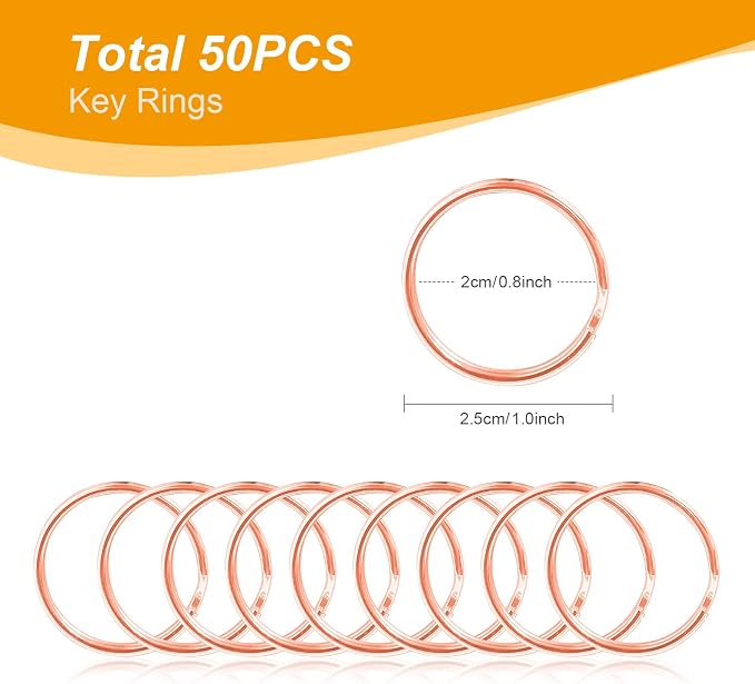 100PCS Swivel Snap Hooks with Key Rings, Premium Metal Swivel Lobster Claw Clasps Assorted Sizes (Large, Medium, Small) for Keychain Clip Lanyard, Jewelry Making, Crafts, Rose Gold