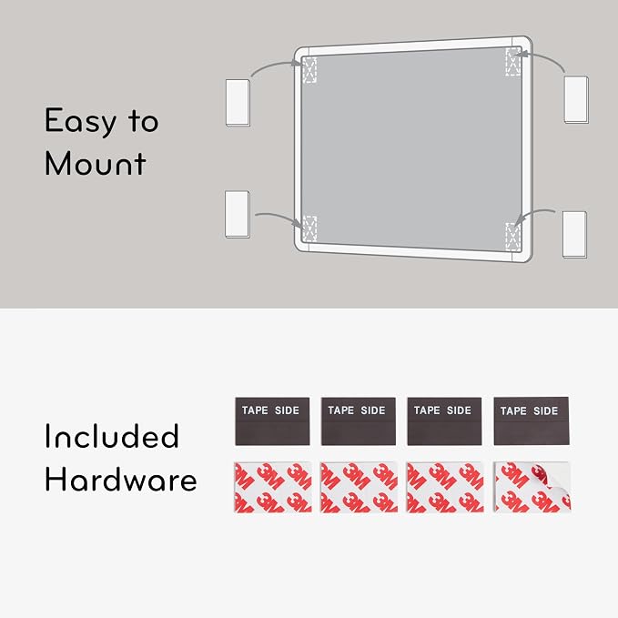 U Brands Contempo Magnetic Small Whiteboard, 8.5” x 11”, White Modern Frame, Mini White Board for Students, Fridge and Locker Dry Erase Board, Includes 4 Markers & Magnet
