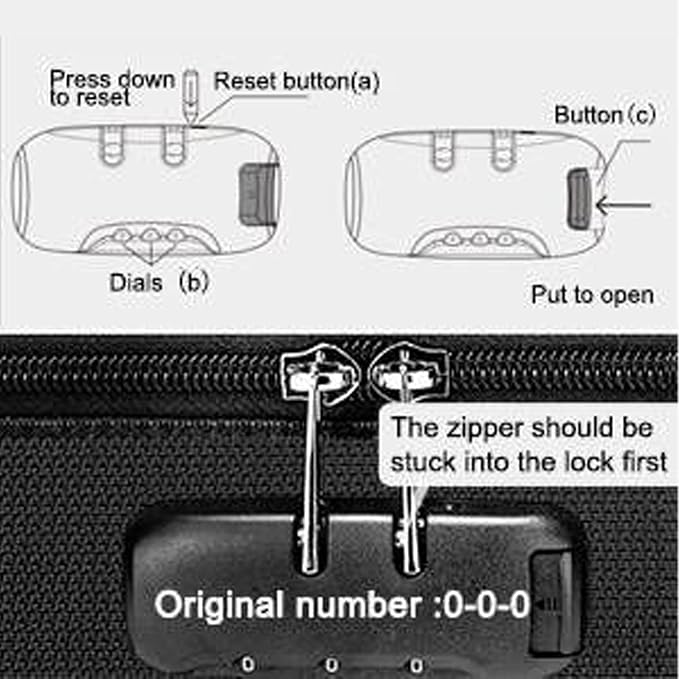 POCREATION Fireproof Document Bag with Lock, Hard Case Storage Box with Combination Lock, 14.2x11.0x3.5 Inches