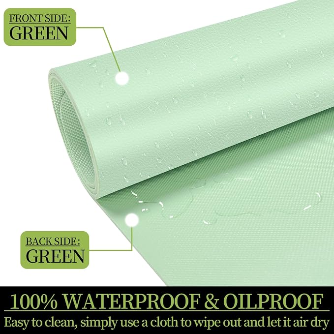 Leather Desk Pad Mat, Green Desk Mat, 31.5" x 15.7" | Non-slip and Waterproof Computer Mat, Large Desk Protector for Office/Home, Desk Accessories