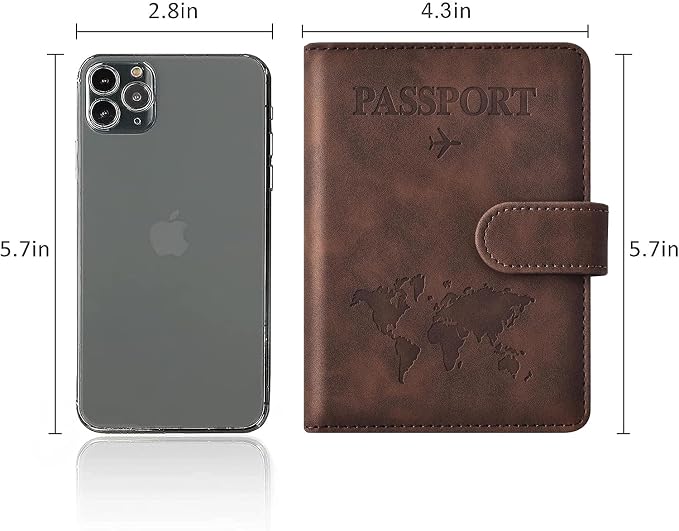 Passport Holder for Travel Women and Men RFID Passport Holder with Card Slots Holder Passport Case Passport cover Passport Wallet Travel Essentials and Accessories