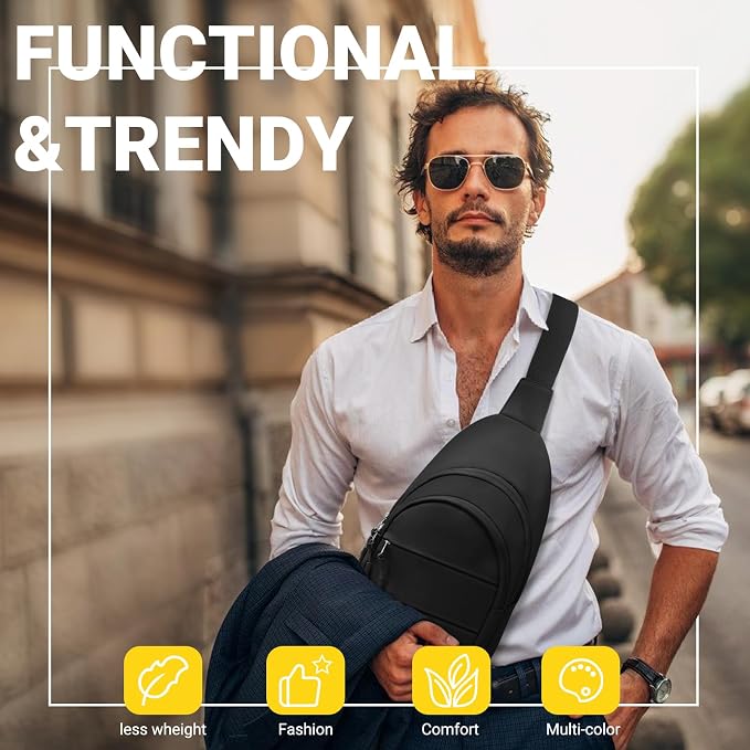 Tuwubi Crossbody Bags for Women, Sling Bag for Men | Small Hiking Backpack Shoulder Bag Lightweight for Outdoors Travel