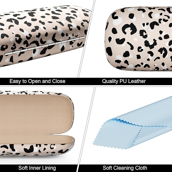 Eyeglasses Case, Hard Shell Protective Case for Glasses, Unisex for Women Men