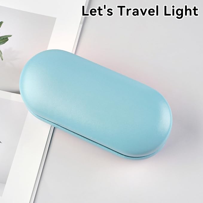 Eyeglass Case Double Sided Travel Size Portable Contact Lens Box 2 in 1 | Multifunction With Tool for Daily Outdoor Office